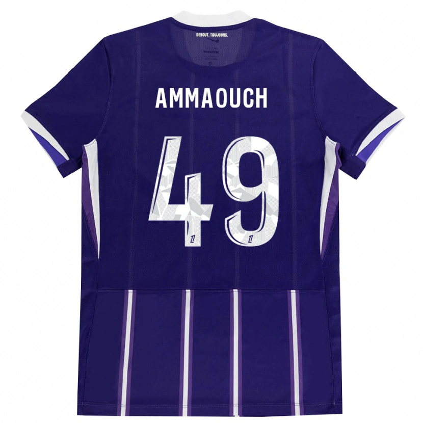 Danxen Femme Maillot Aymen Amaaouch #49 Violet Blanc Tenues Domicile 2026/27 T-Shirt