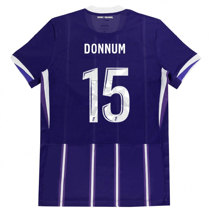 Danxen Femme Maillot Aron Dønnum #15 Violet Blanc Tenues Domicile 2026/27 T-Shirt