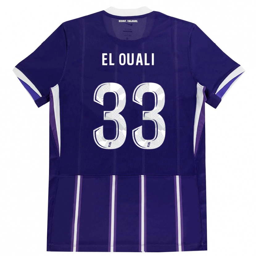 Danxen Femme Maillot Adam El Ouali #33 Violet Blanc Tenues Domicile 2026/27 T-Shirt