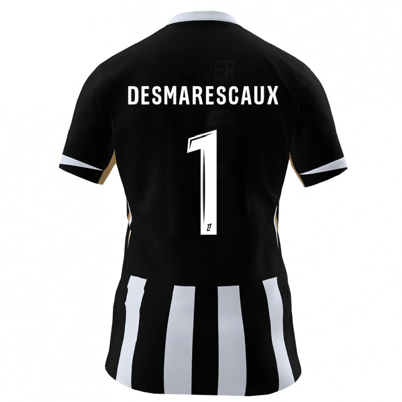 Danxen Femme Maillot Émile Desmarescaux #1 Noir Bleu Tenues Domicile 2026/27 T-Shirt