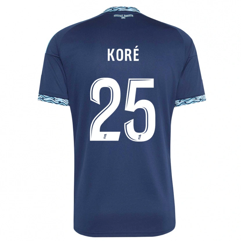 Danxen Femme Maillot Yoan Koré #25 Bleu Acier Blanc Tenues Domicile 2026/27 T-Shirt