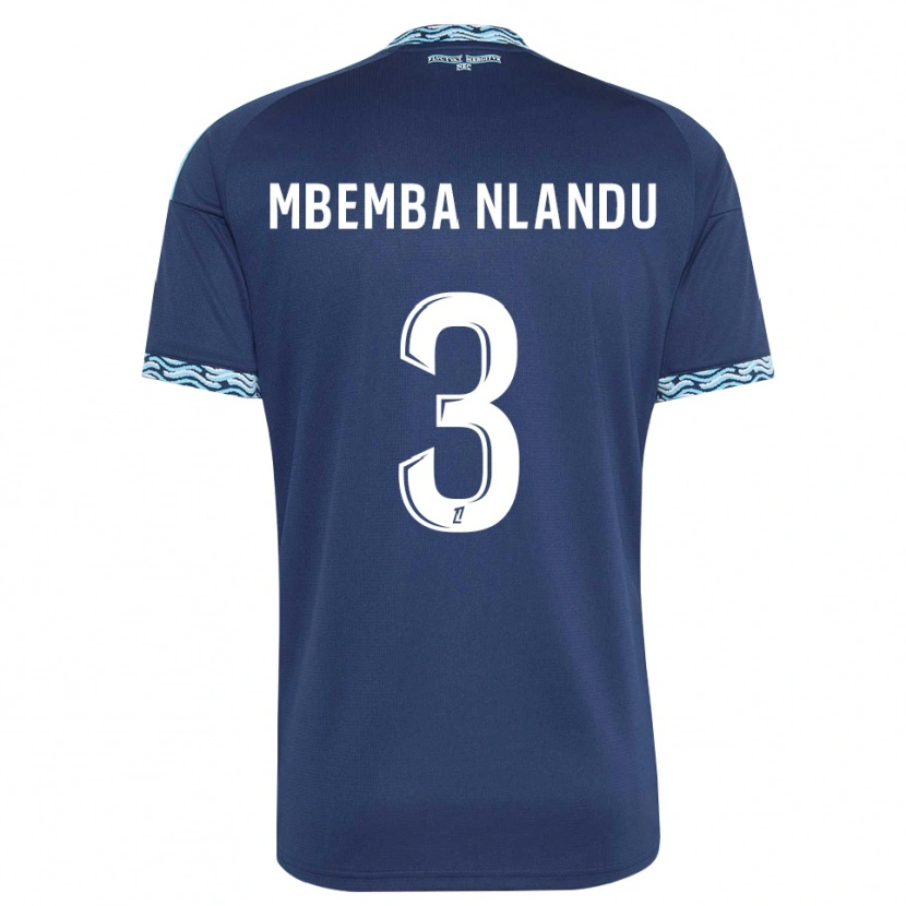 Danxen Femme Maillot Emmanuel Mbemba #3 Bleu Acier Blanc Tenues Domicile 2026/27 T-Shirt