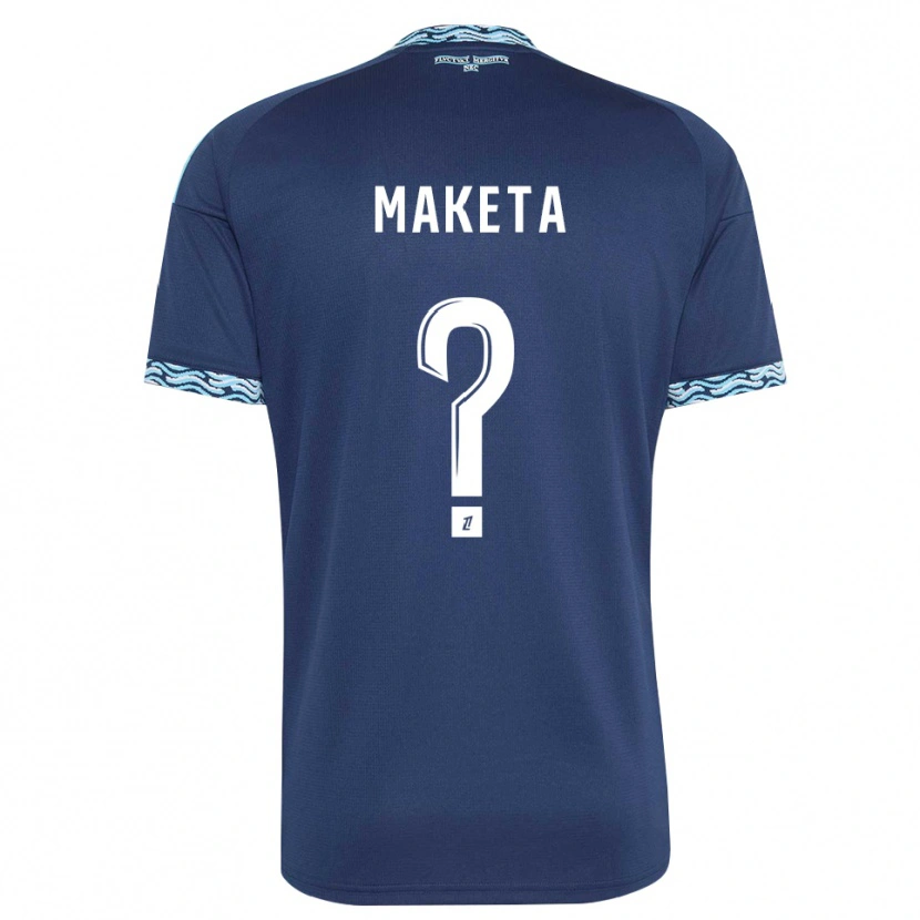 Danxen Femme Maillot Auvelmy Maketa #0 Bleu Acier Blanc Tenues Domicile 2026/27 T-Shirt