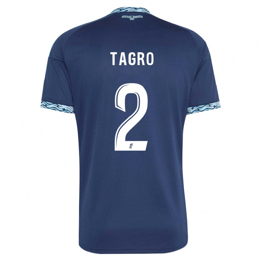Danxen Femme Maillot Lucas Tagro #2 Bleu Acier Blanc Tenues Domicile 2026/27 T-Shirt