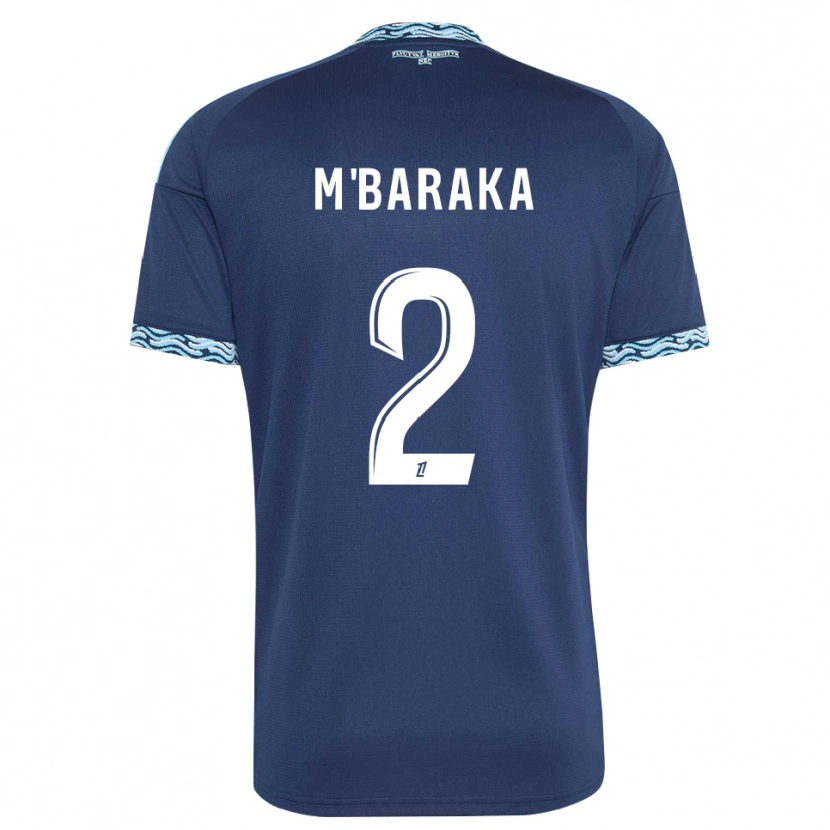 Danxen Femme Maillot Abdallah M'baraka #2 Bleu Acier Blanc Tenues Domicile 2026/27 T-Shirt