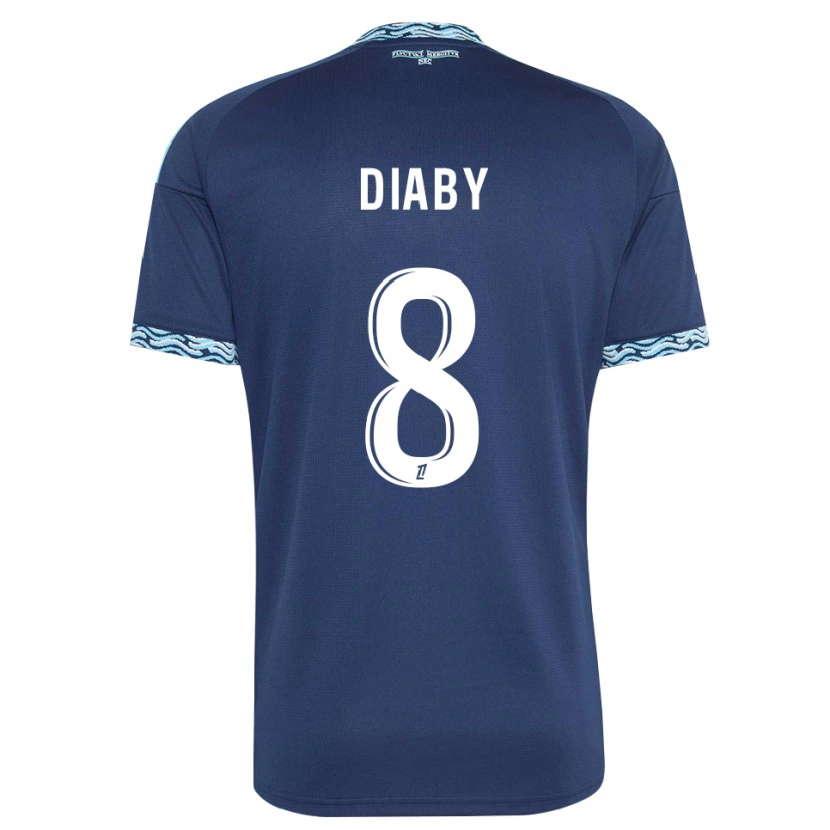 Danxen Femme Maillot Aboubakar Diaby #8 Bleu Acier Blanc Tenues Domicile 2026/27 T-Shirt