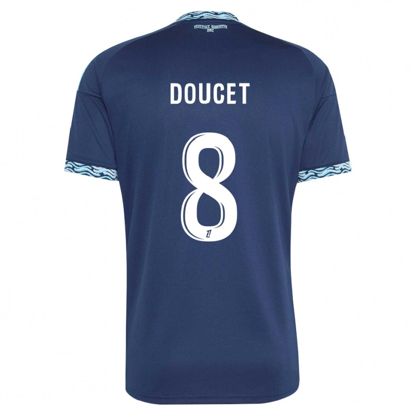 Danxen Femme Maillot Lohann Doucet #8 Bleu Acier Blanc Tenues Domicile 2026/27 T-Shirt
