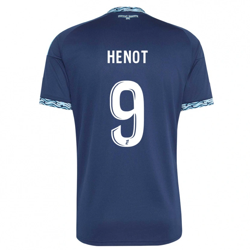Danxen Femme Maillot Kaïs Henot #9 Bleu Acier Blanc Tenues Domicile 2026/27 T-Shirt