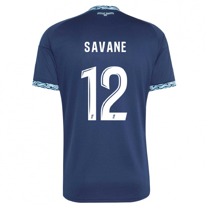 Danxen Femme Maillot Mohamed Savane #12 Bleu Acier Blanc Tenues Domicile 2026/27 T-Shirt
