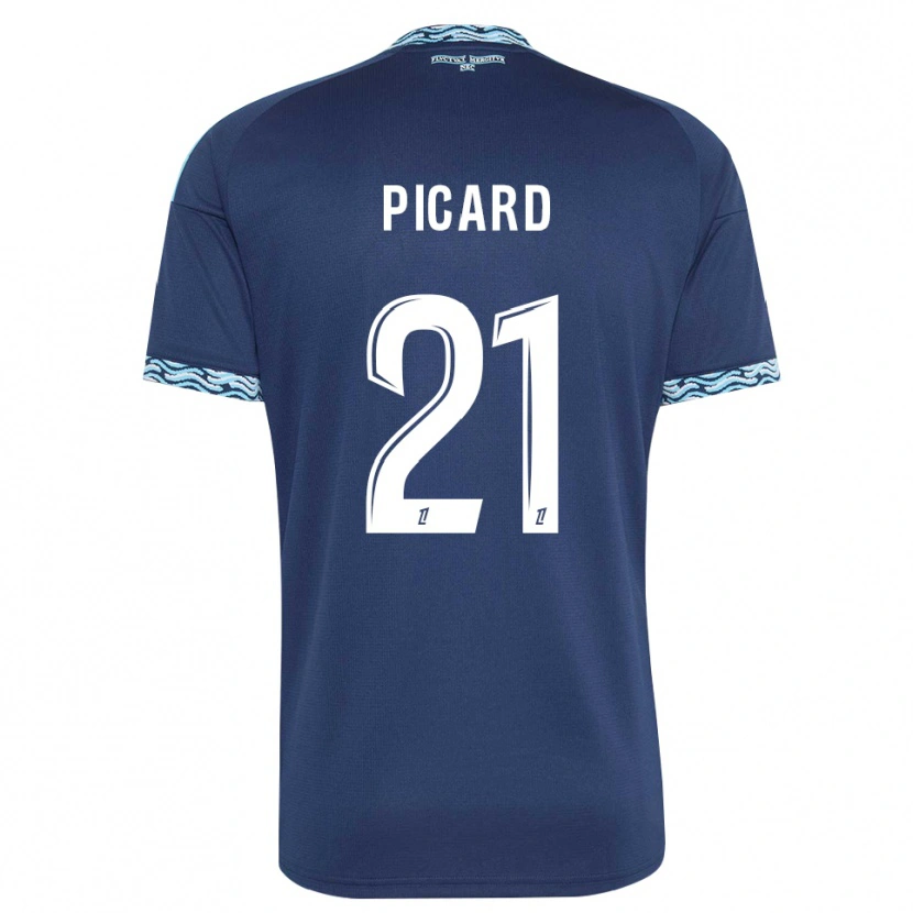 Danxen Femme Maillot Océane Picard #21 Bleu Acier Blanc Tenues Domicile 2026/27 T-Shirt