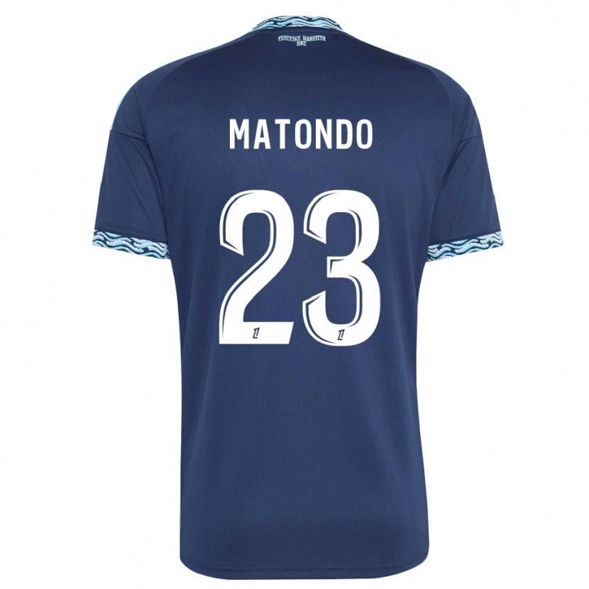 Danxen Femme Maillot Rudy Matondo #23 Bleu Acier Blanc Tenues Domicile 2026/27 T-Shirt