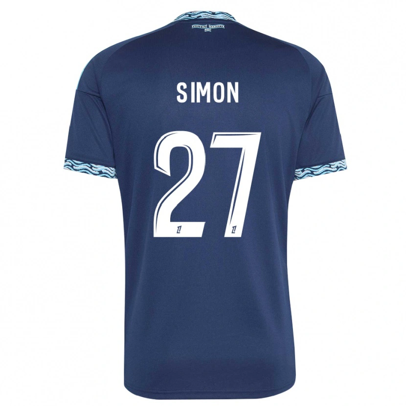Danxen Femme Maillot Moses Simon #27 Bleu Acier Blanc Tenues Domicile 2026/27 T-Shirt