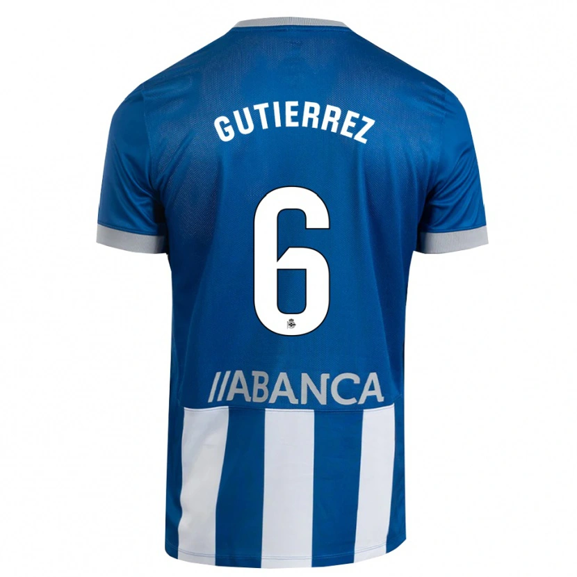 Danxen Femme Maillot Paula Gutiérrez #6 Bleu Gris Blanc Tenues Domicile 2026/27 T-Shirt