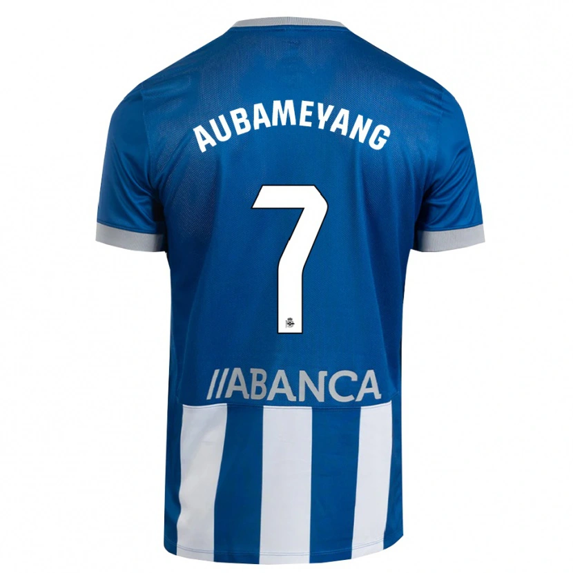 Danxen Femme Maillot Pierre-Emerick Aubameyang #7 Bleu Gris Blanc Tenues Domicile 2026/27 T-Shirt