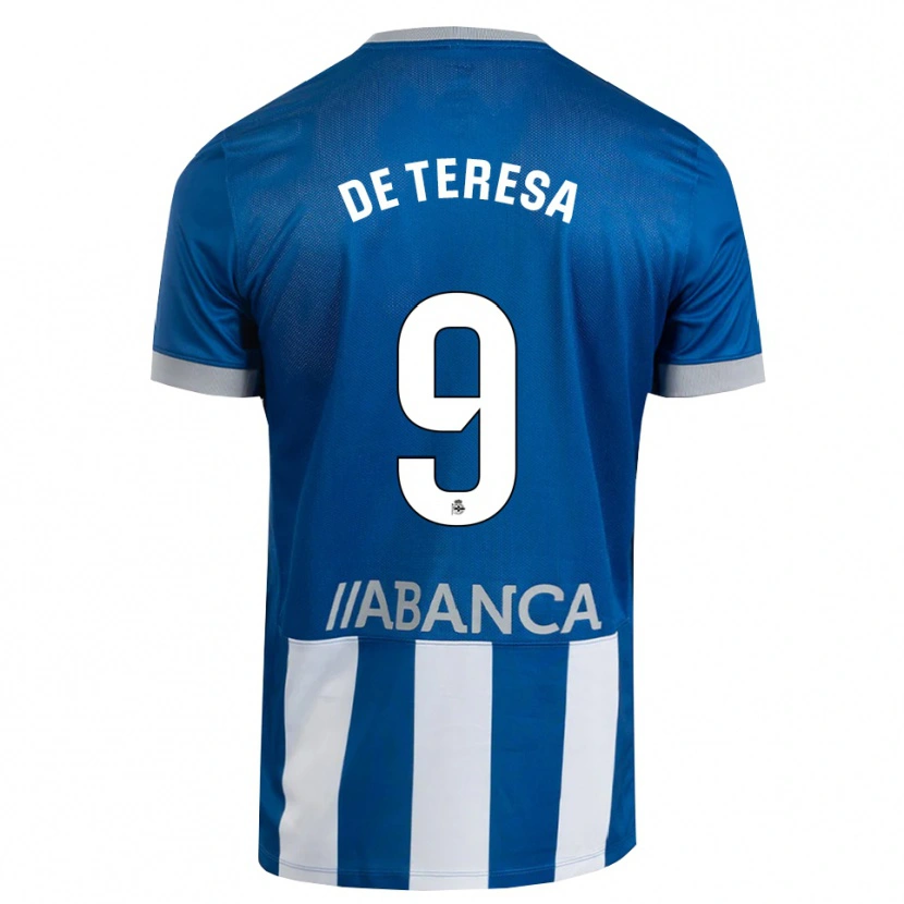 Danxen Femme Maillot Ana Lucía De Teresa #9 Bleu Gris Blanc Tenues Domicile 2026/27 T-Shirt