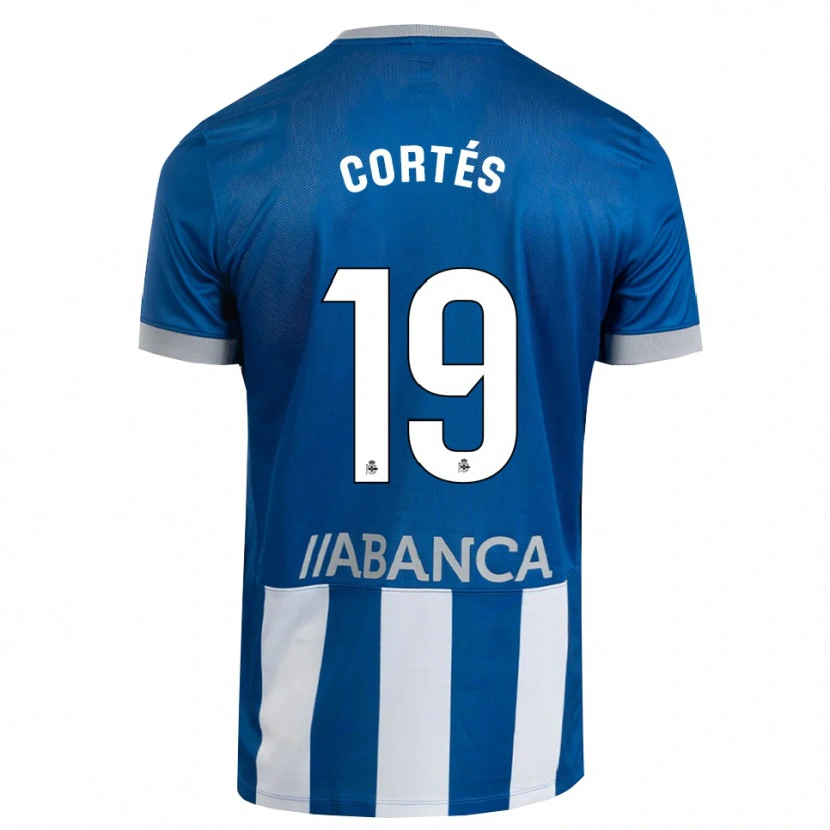 Danxen Femme Maillot Pablo Cortés #19 Bleu Gris Blanc Tenues Domicile 2026/27 T-Shirt