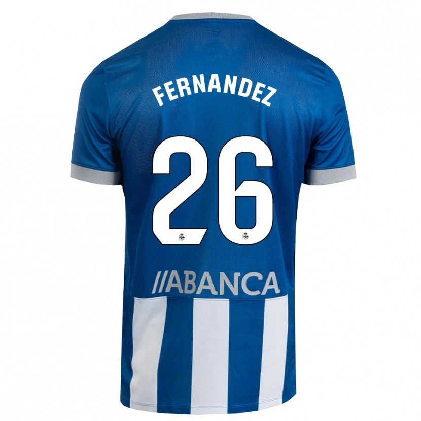 Danxen Femme Maillot Samu Fernández #26 Bleu Gris Blanc Tenues Domicile 2026/27 T-Shirt