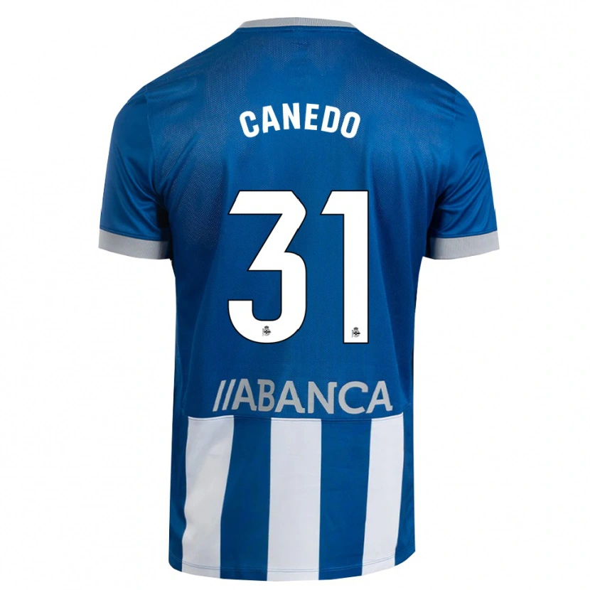 Danxen Femme Maillot Damián Canedo #31 Bleu Gris Blanc Tenues Domicile 2026/27 T-Shirt