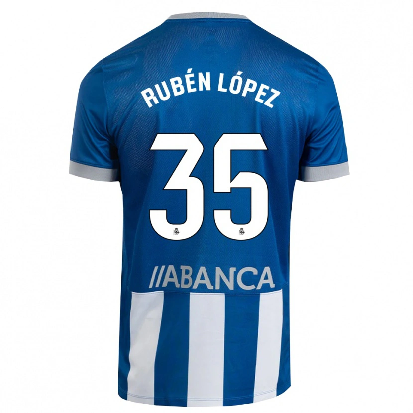 Danxen Femme Maillot Rubén López #35 Bleu Gris Blanc Tenues Domicile 2026/27 T-Shirt