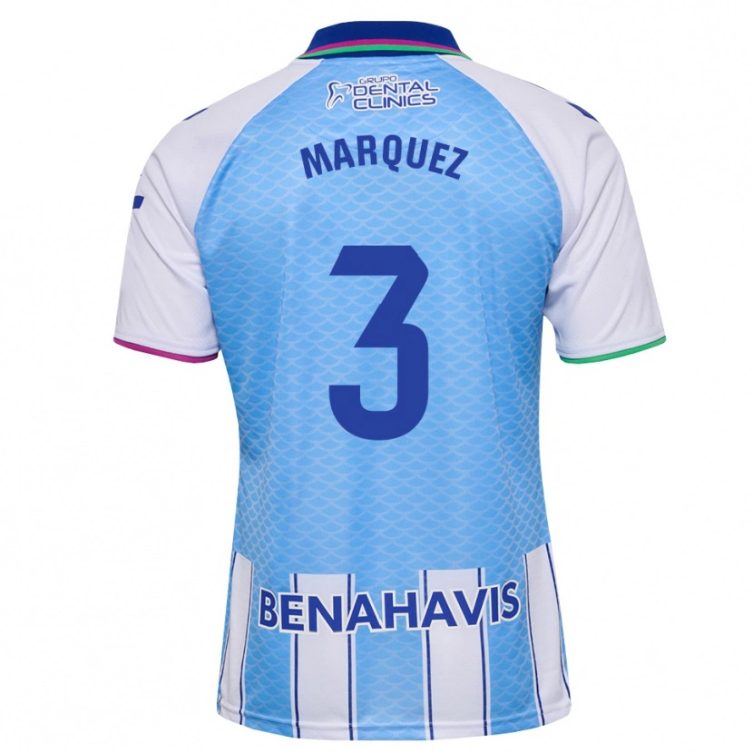 Danxen Femme Maillot David Márquez #3 Bleu Ciel Profond Blanc Tenues Domicile 2026/27 T-Shirt