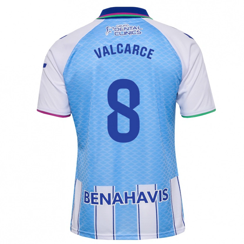 Danxen Femme Maillot Alejandro Valcarce #8 Bleu Ciel Profond Blanc Tenues Domicile 2026/27 T-Shirt