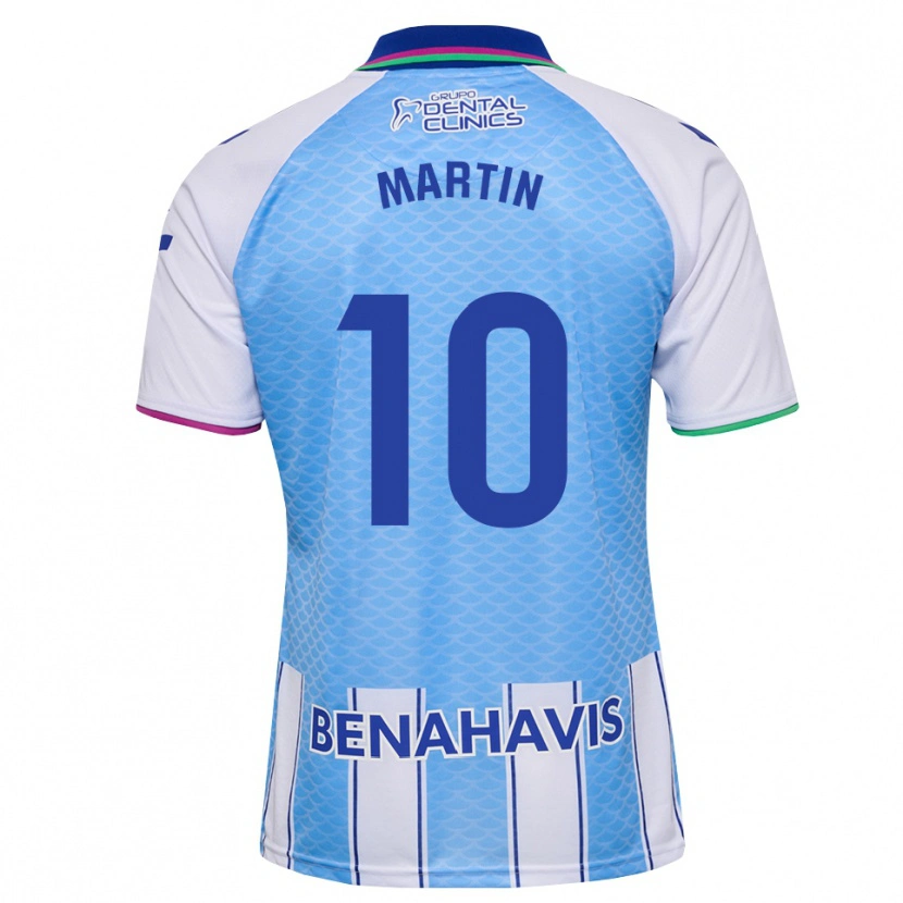 Danxen Femme Maillot Jesús Martín #10 Bleu Ciel Profond Blanc Tenues Domicile 2026/27 T-Shirt