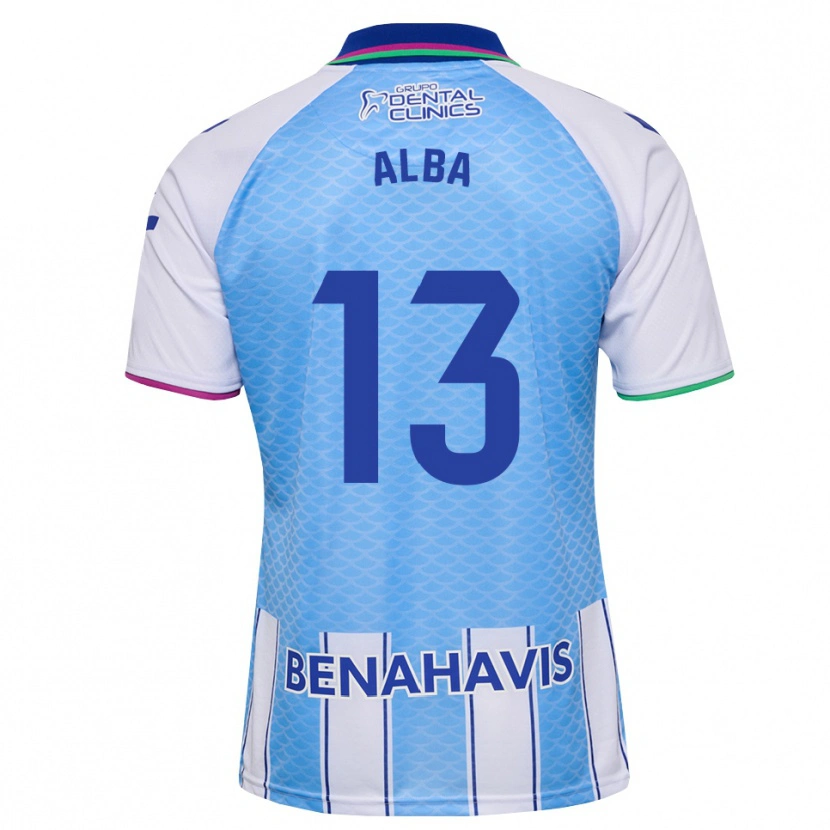 Danxen Femme Maillot Alba #13 Bleu Ciel Profond Blanc Tenues Domicile 2026/27 T-Shirt