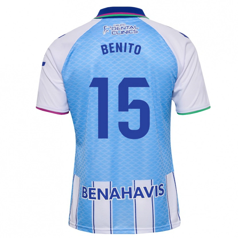 Danxen Femme Maillot Iván Benito #15 Bleu Ciel Profond Blanc Tenues Domicile 2026/27 T-Shirt