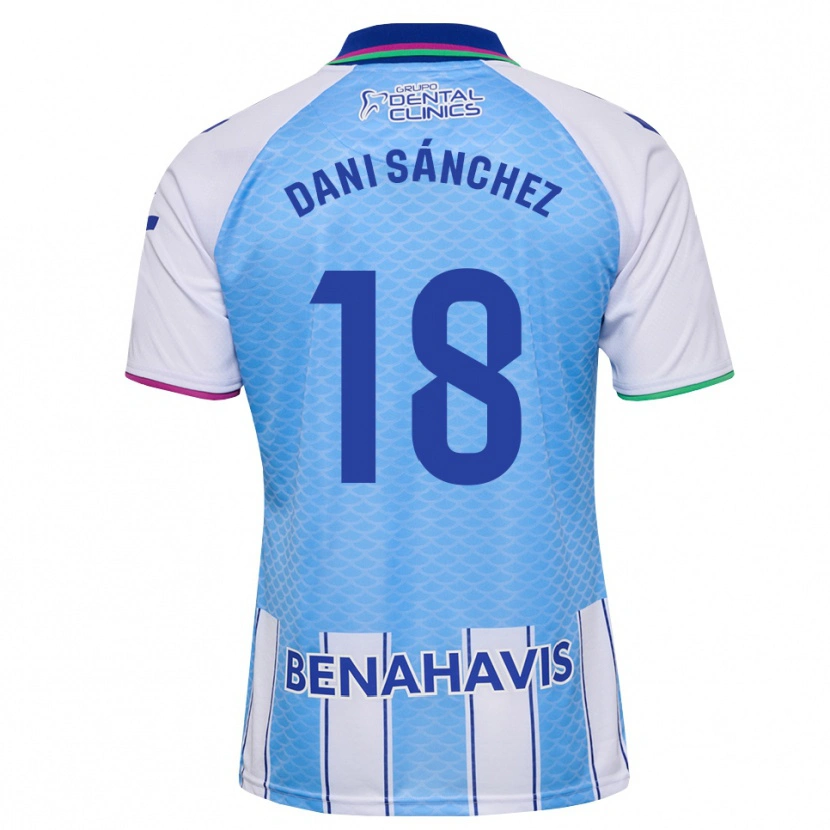 Danxen Femme Maillot Dani Sánchez #18 Bleu Ciel Profond Blanc Tenues Domicile 2026/27 T-Shirt