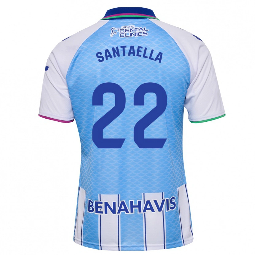 Danxen Femme Maillot Miguel Santaella #22 Bleu Ciel Profond Blanc Tenues Domicile 2026/27 T-Shirt