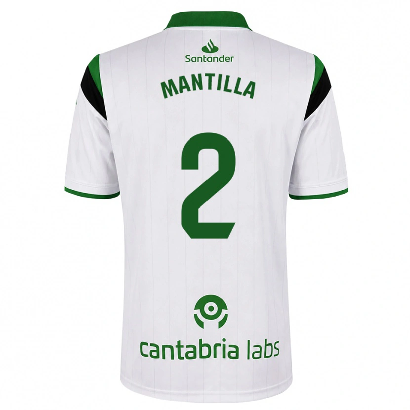Danxen Femme Maillot Álvaro Mantilla #2 Blanc Vert Noir Tenues Domicile 2026/27 T-Shirt