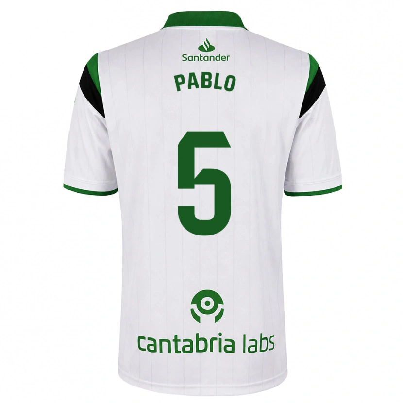 Danxen Femme Maillot Pablo Ramón #5 Blanc Vert Noir Tenues Domicile 2026/27 T-Shirt
