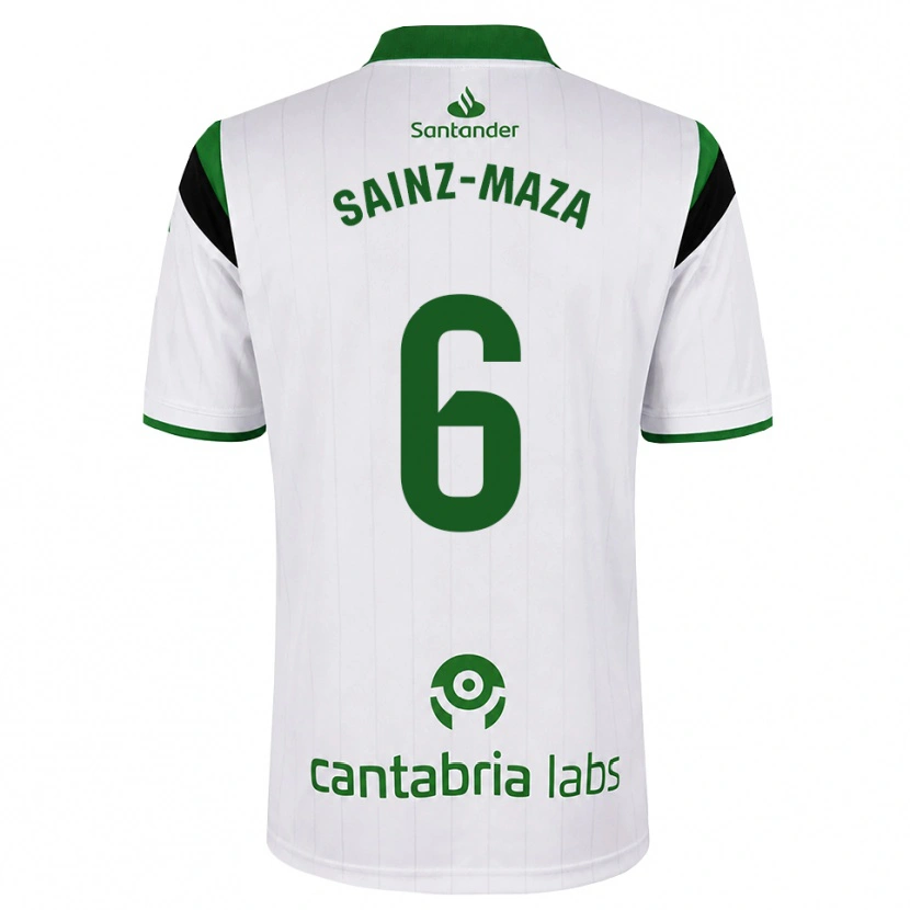 Danxen Femme Maillot Íñigo Sainz-Maza #6 Blanc Vert Noir Tenues Domicile 2026/27 T-Shirt