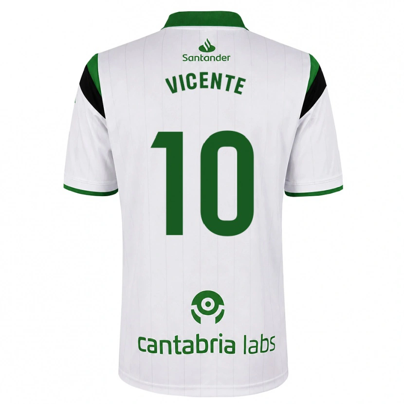 Danxen Femme Maillot Iñigo Vicente #10 Blanc Vert Noir Tenues Domicile 2026/27 T-Shirt