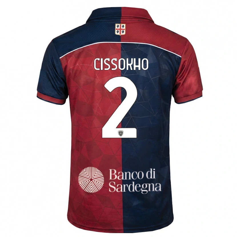 Danxen Femme Maillot Moussa Cissokho #2 Bourgogne Bleu Roi Tenues Domicile 2026/27 T-Shirt