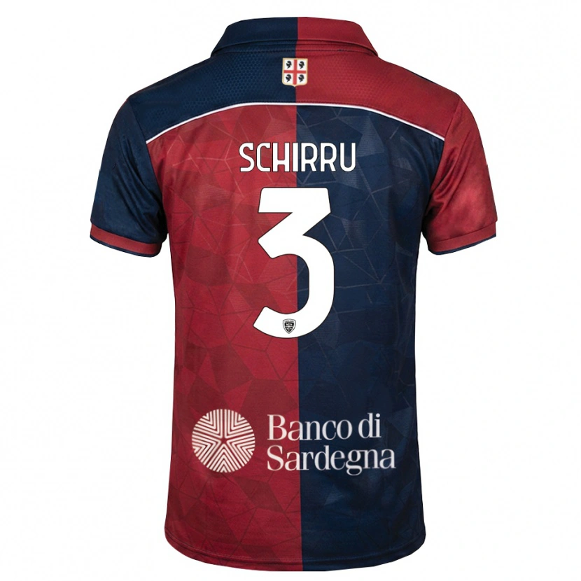 Danxen Femme Maillot Andrea Schirru #3 Bourgogne Bleu Roi Tenues Domicile 2026/27 T-Shirt