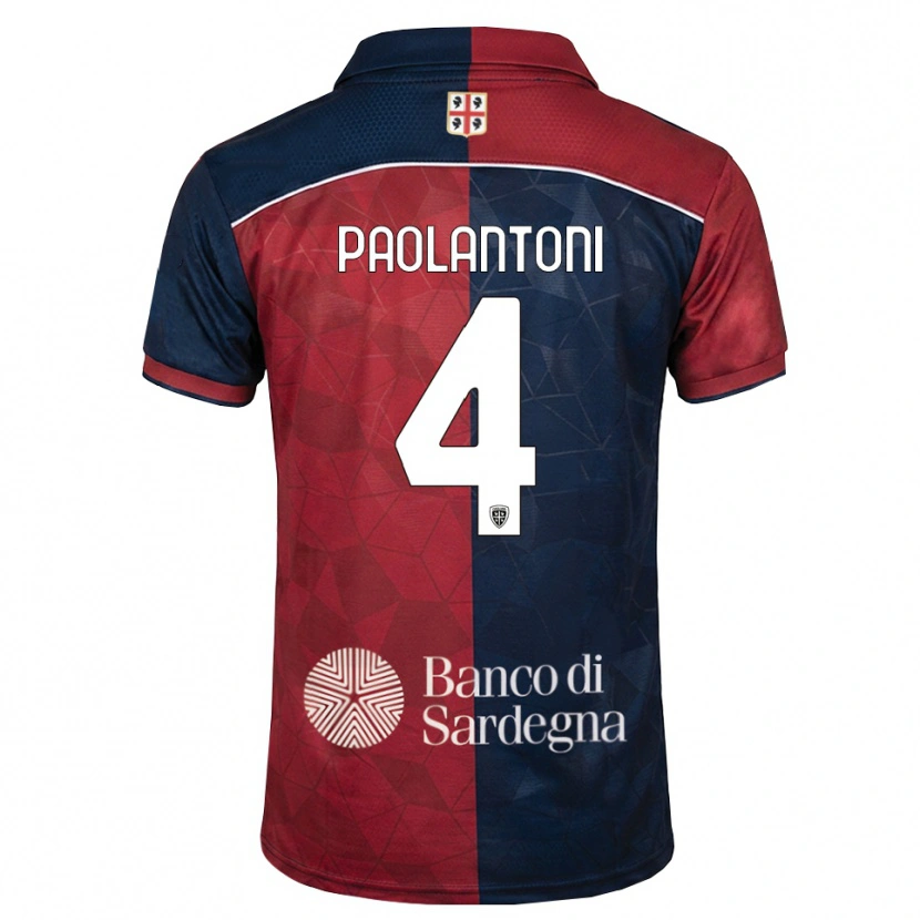 Danxen Femme Maillot Mattia Paolantoni #4 Bourgogne Bleu Roi Tenues Domicile 2026/27 T-Shirt