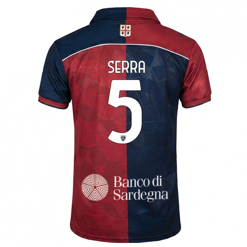 Danxen Femme Maillot Davide Serra #5 Bourgogne Bleu Roi Tenues Domicile 2026/27 T-Shirt