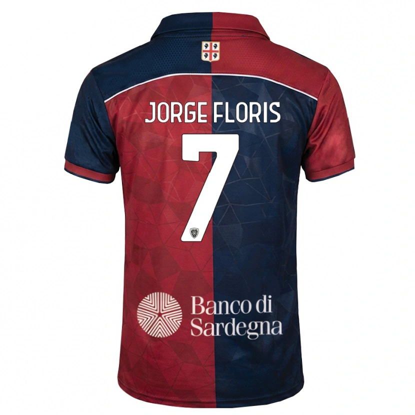 Danxen Femme Maillot Nicolò Jorge Floris #7 Bourgogne Bleu Roi Tenues Domicile 2026/27 T-Shirt