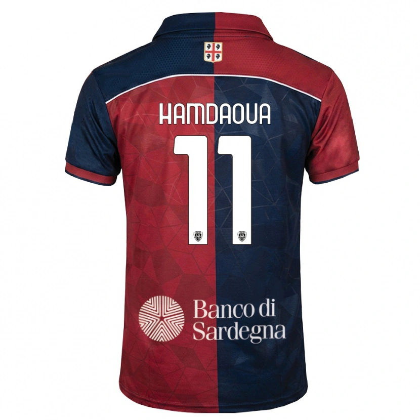 Danxen Femme Maillot Noham Hamdaoua #11 Bourgogne Bleu Roi Tenues Domicile 2026/27 T-Shirt