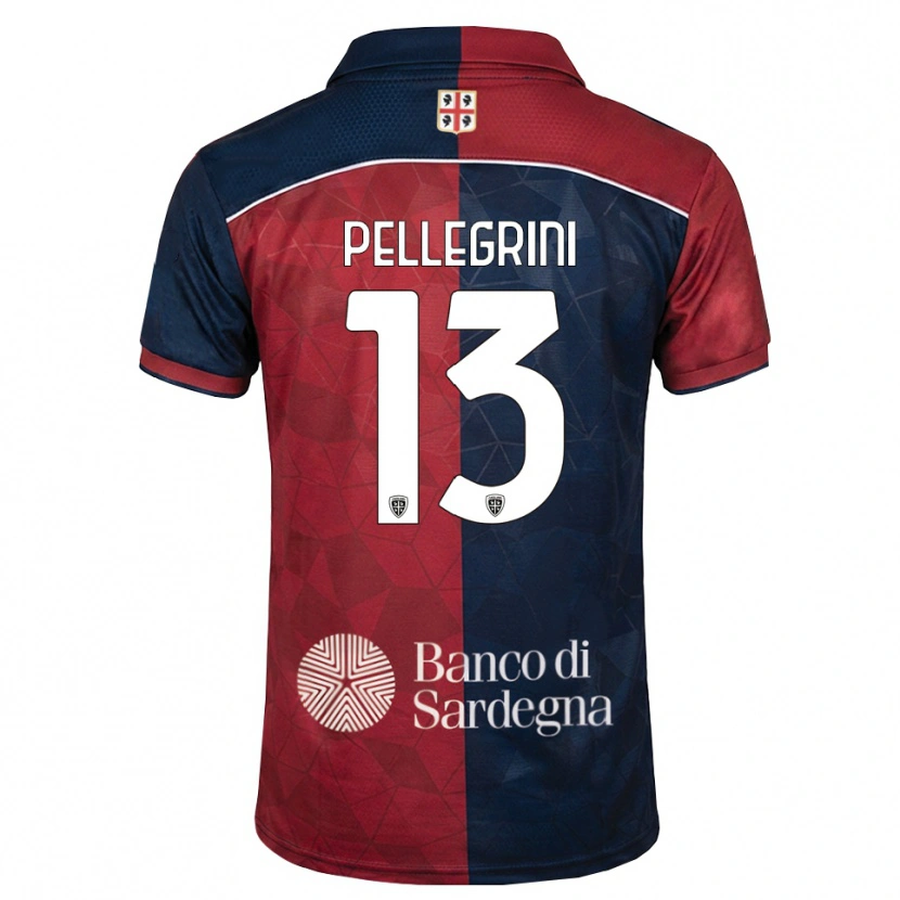 Danxen Femme Maillot Nicolò Pellegrini #13 Bourgogne Bleu Roi Tenues Domicile 2026/27 T-Shirt