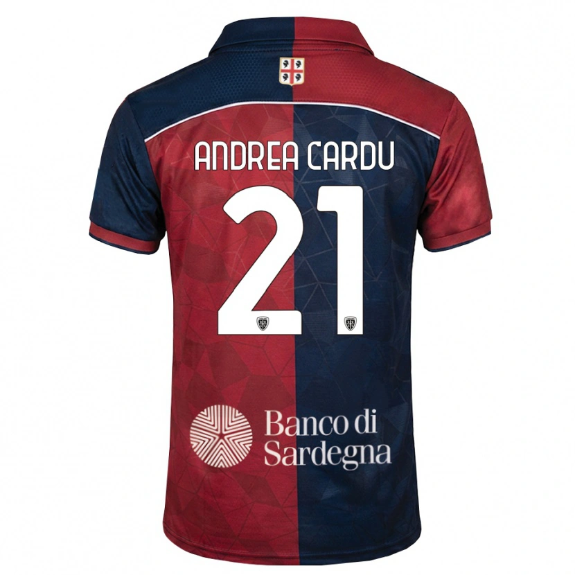 Danxen Femme Maillot Giovanni Andrea Cardu #21 Bourgogne Bleu Roi Tenues Domicile 2026/27 T-Shirt