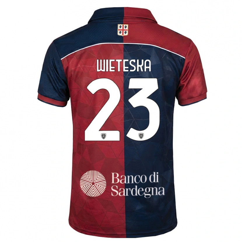 Danxen Femme Maillot Mateusz Wieteska #23 Bourgogne Bleu Roi Tenues Domicile 2026/27 T-Shirt