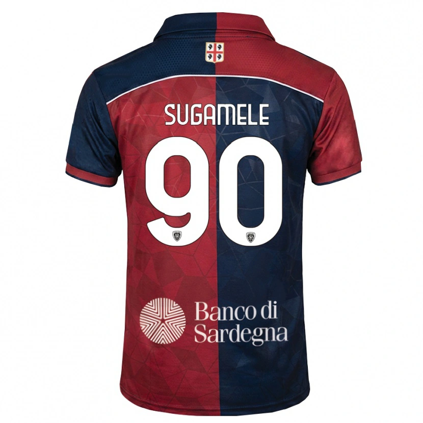 Danxen Femme Maillot Alessandro Sugamele #90 Bourgogne Bleu Roi Tenues Domicile 2026/27 T-Shirt
