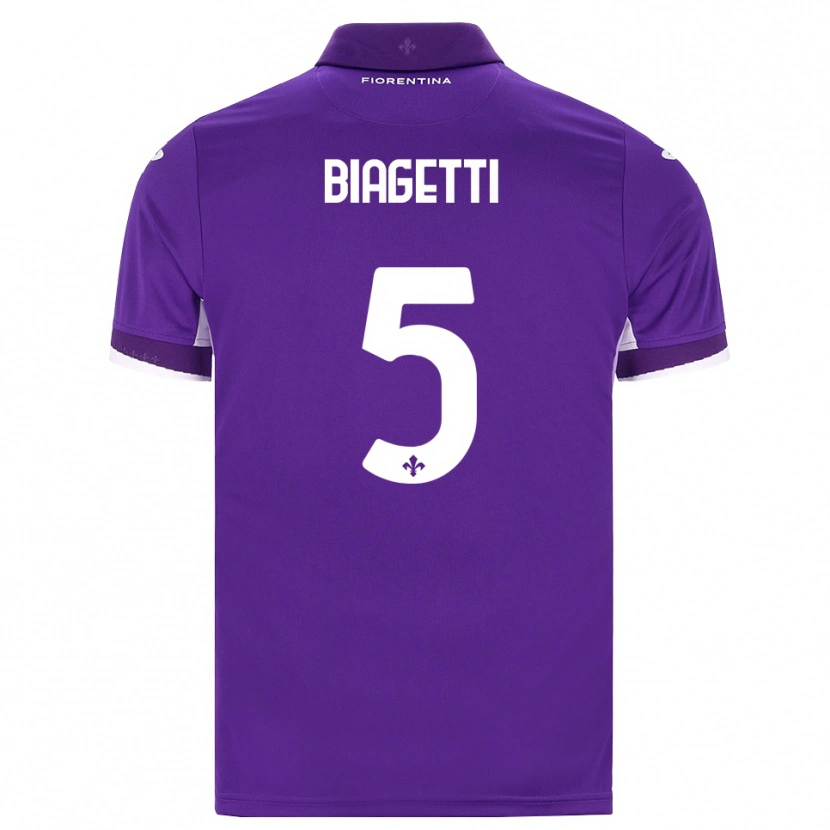Danxen Femme Maillot Christian Biagetti #5 Violet Blanc Rose Tenues Domicile 2026/27 T-Shirt