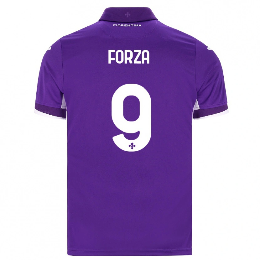 Danxen Femme Maillot Francesco Forza #9 Violet Blanc Rose Tenues Domicile 2026/27 T-Shirt