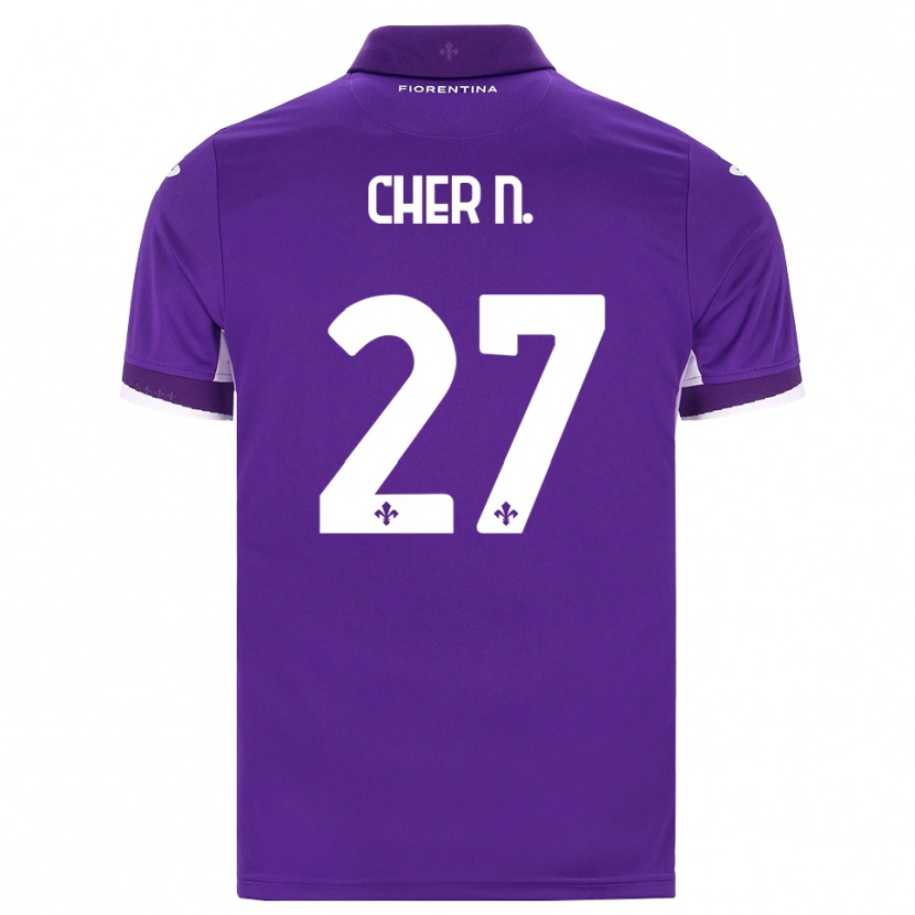 Danxen Femme Maillot Cher Ndour #27 Violet Blanc Rose Tenues Domicile 2026/27 T-Shirt