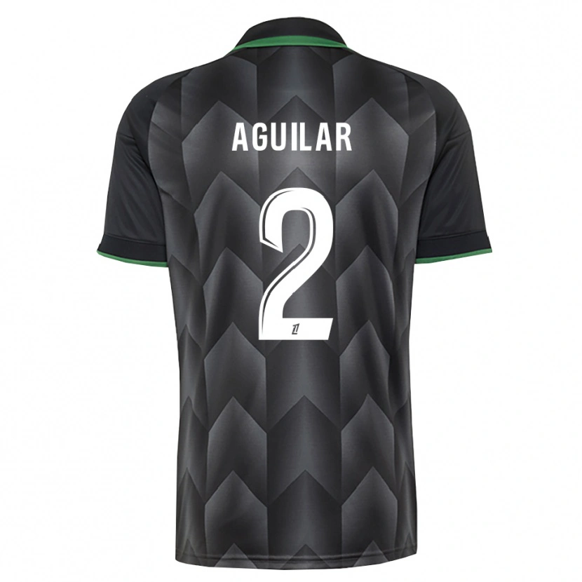 Danxen Femme Maillot Ruben Aguilar #2 Blanc Noir Vert Tenues Extérieur 2026/27 T-Shirt