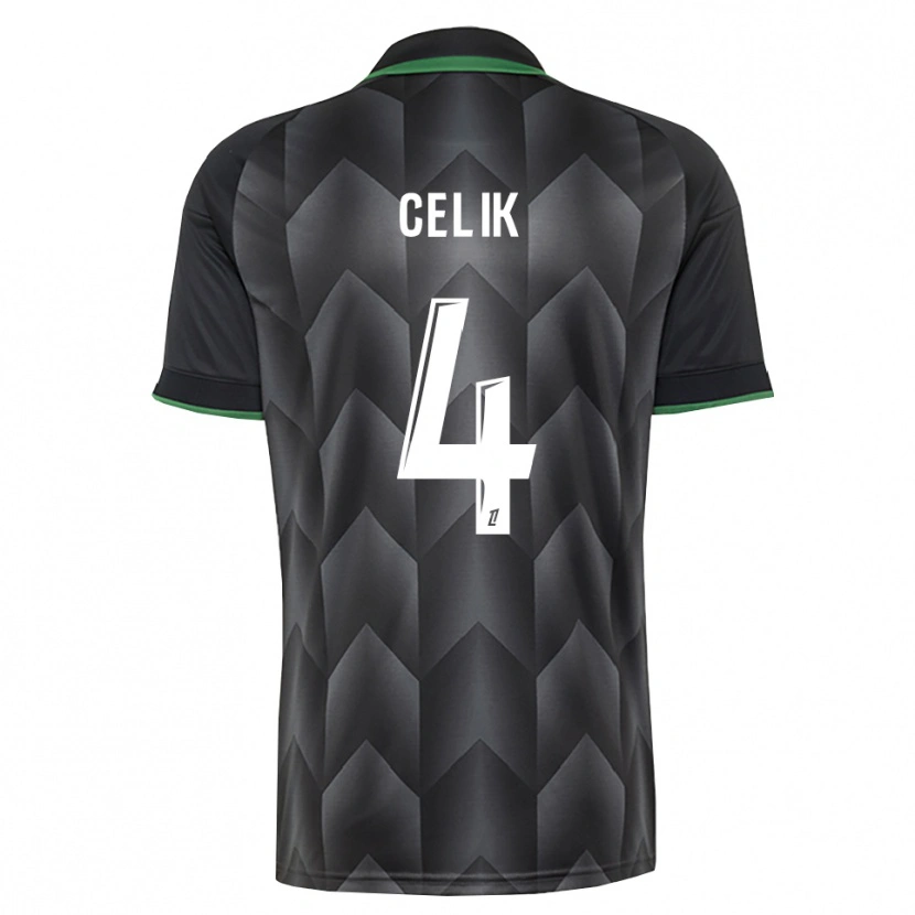 Danxen Femme Maillot Nidal Celik #4 Blanc Noir Vert Tenues Extérieur 2026/27 T-Shirt