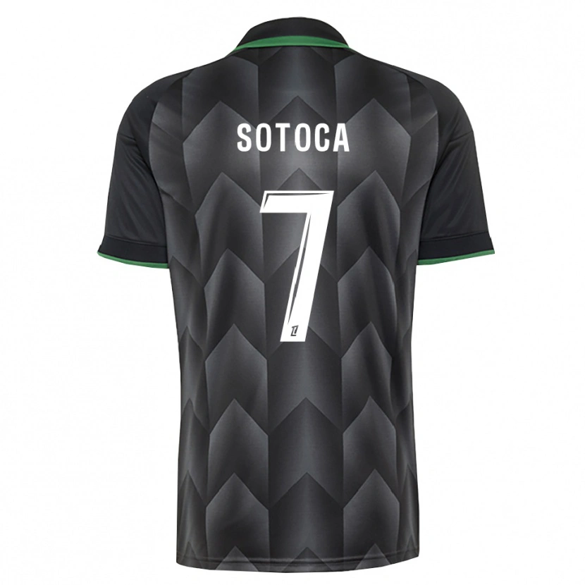 Danxen Femme Maillot Florian Sotoca #7 Blanc Noir Vert Tenues Extérieur 2026/27 T-Shirt